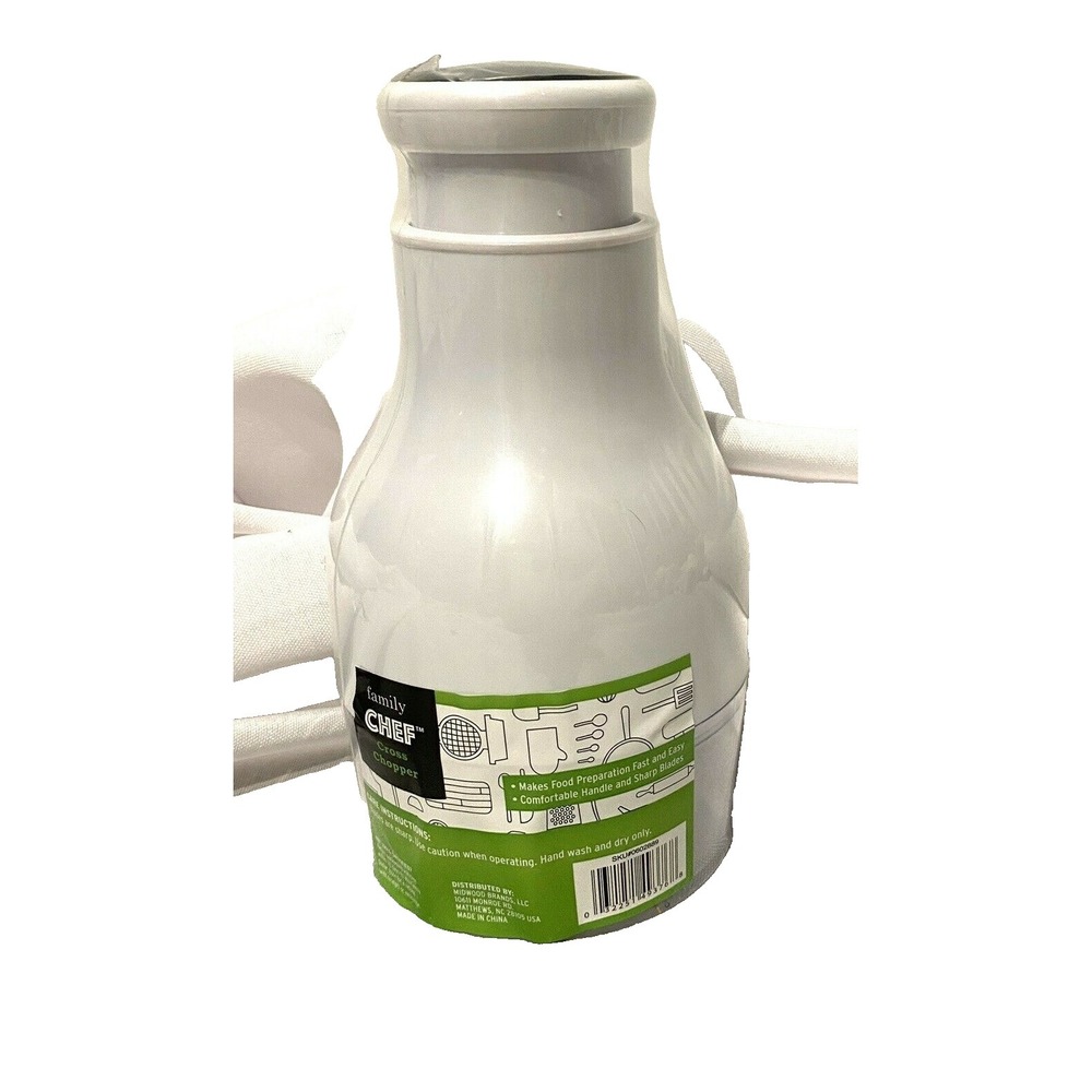 Family Chef Cross Chopper Manual Food Processor‎ White Kitchen Tool SKU 0602889